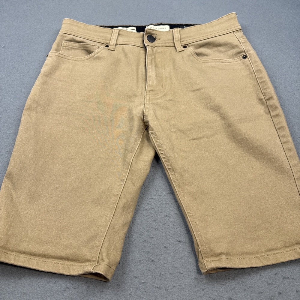 Scott James Shorts Mens 32 BROWN Bermuda Slim Fit